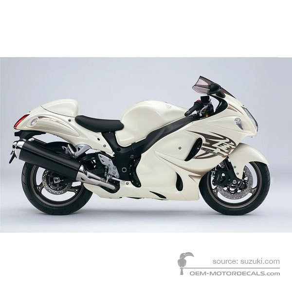 Decals for Suzuki GSX1300R HAYABUSA 2010 - White • Suzuki OEM Decals