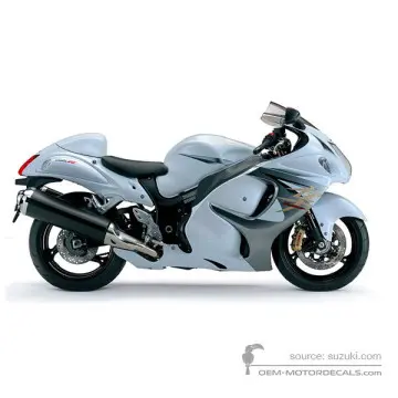 Suzuki GSX1300R HAYABUSA 2013 - Biały - Pearl Glacier White / Oort Gray Metallic