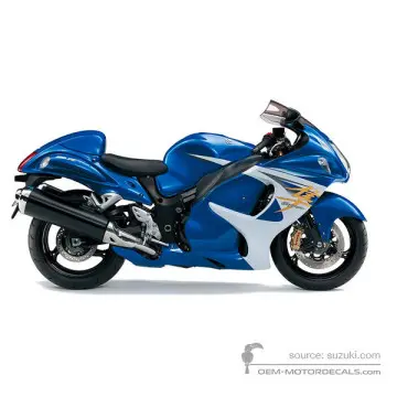 Suzuki GSX1300R HAYABUSA 2014 - Niebieski - Pearl Glacier White / Metallic Triton Blue