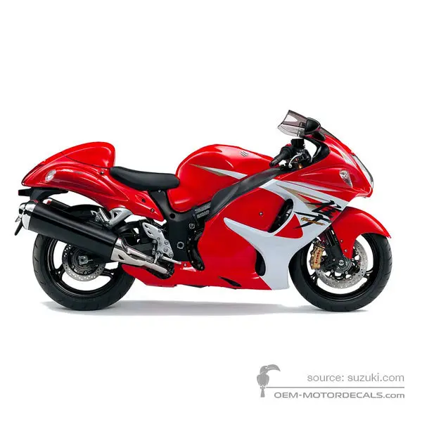 Suzuki GSX1300R HAYABUSA 2014 - Red - Pearl Mira Red / Pearl Glacier White