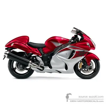 Suzuki GSX1300R HAYABUSA 2016 - Czerwony - Candy Daring Red / Metallic Mystic Silver