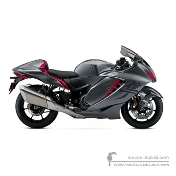 Suzuki GSX1300R HAYABUSA 2023 - Szary - Thunder Gray Metallic / Candy Daring Red