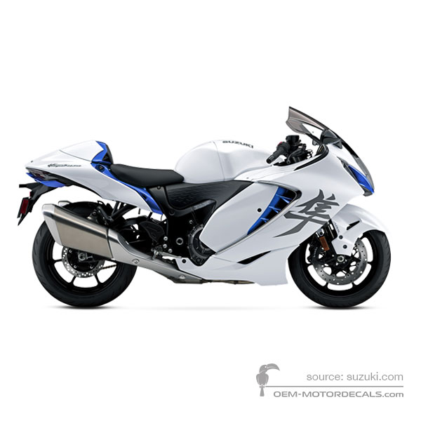 Stickers voor Suzuki GSX1300R HAYABUSA 2023 - Wit • Suzuki OEM Stickers
