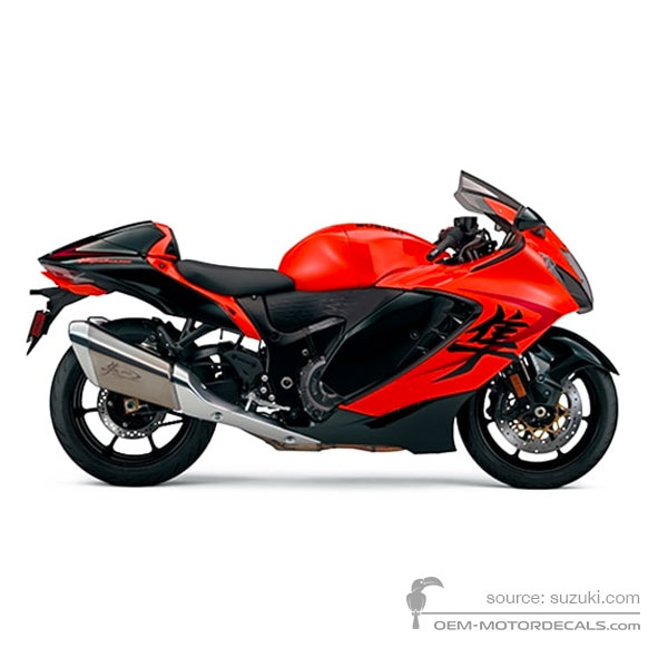 Autocollants pour Suzuki GSX1300R HAYABUSA 2024 - Rouge • Suzuki Autocollants OEM