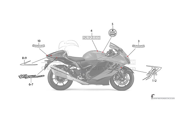 Suzuki GSX1300R HAYABUSA 2024 - Rood