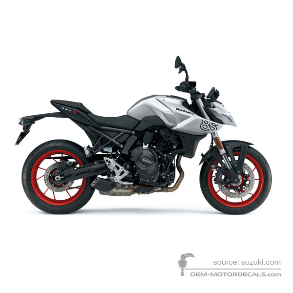 Stickers voor Suzuki GSX8S 2025 - Zilver • Suzuki OEM Stickers
