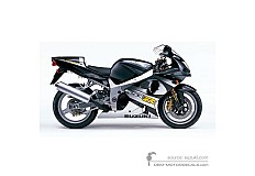 Naklejki do Suzuki GSXR1000 2001 - Czarny • Suzuki Naklejki OEM