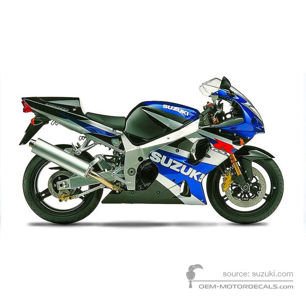 Decals for Suzuki GSXR1000 2002 - Blue • Suzuki OEM Decals