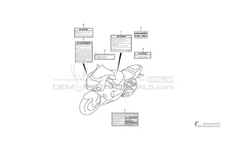Suzuki GSXR1000 - Caution labels