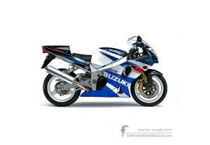 Aufkleber für Suzuki GSXR1000 2002 - Blau Weiss • Suzuki OEM-Aufkleber