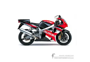 Naklejki do Suzuki GSXR1000 2002 - Czerwony • Suzuki Naklejki OEM