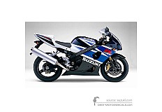 Naklejki do Suzuki GSXR1000 2003 - Niebieski • Suzuki Naklejki OEM