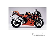 Adesivi per Suzuki GSXR1000 2003 - Arancione • Suzuki Adesivi OEM