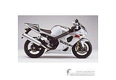 Adesivi per Suzuki GSXR1000 2003 - Argento • Suzuki Adesivi OEM