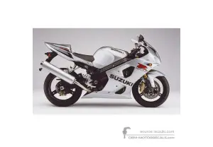 Aufkleber für Suzuki GSXR1000 2003 - Silber • Suzuki OEM-Aufkleber