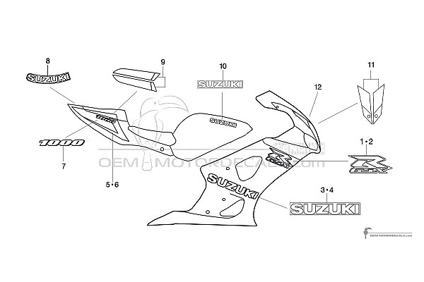 Suzuki GSXR1000 2003 - Srebrny