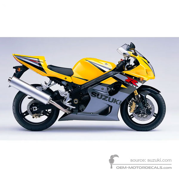 Adesivi per Suzuki GSXR1000 2004 - Giallo • Suzuki Adesivi OEM