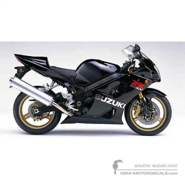 Stickers voor Suzuki GSXR1000 2004 - Zwart • Suzuki OEM Stickers