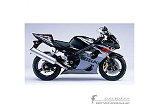 Autocollants pour SUZUKI GSXR1000 2004 - Gris • Suzuki Autocollants OEM