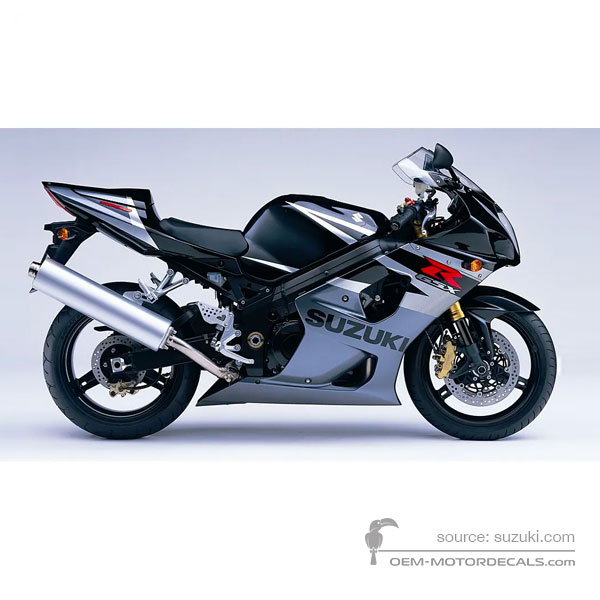 Stickers voor SUZUKI GSXR1000 2004 - Grijs • Suzuki OEM Stickers