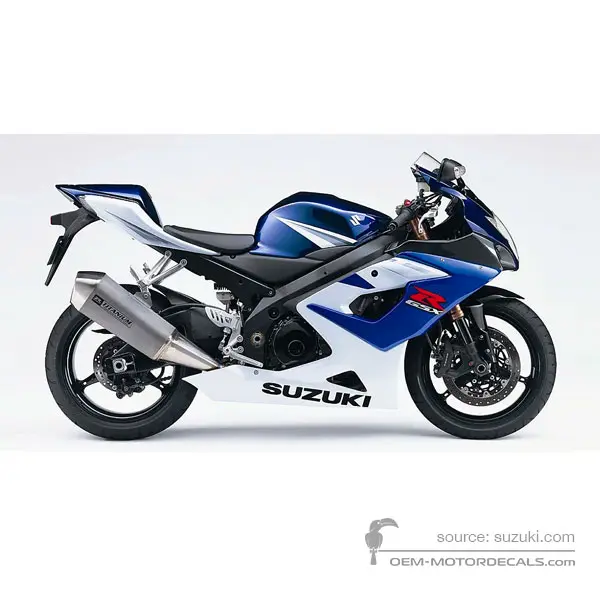 Suzuki GSXR1000 2005 - Blau - Pearl Deep Blue / Glass Splash White