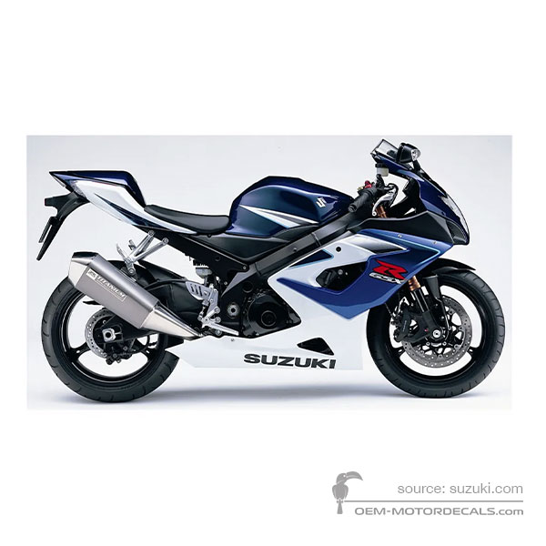 Stickers voor Suzuki GSXR1000 2006 - Blauw • Suzuki OEM Stickers