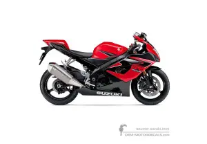 Naklejki do Suzuki GSXR1000 2006 - Czerwony • Suzuki Naklejki OEM