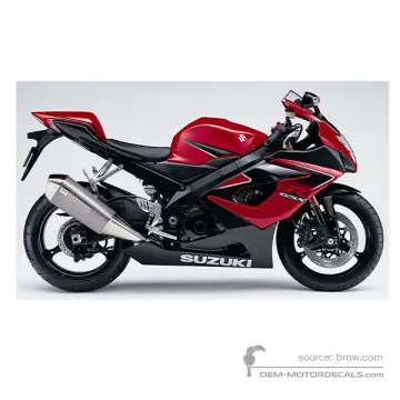 Suzuki GSXR1000 2006 - Czerwony - Candy Sonoma Red Metallic / Space Black