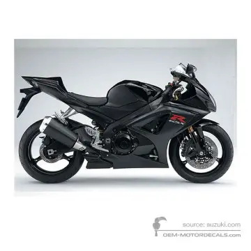 Suzuki GSXR1000 2007 - Czarny - Space Black / Mat Black Metallic No. 2