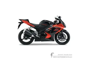 Autocollants pour Suzuki GSXR1000 2007 - Orangé • Suzuki Autocollants OEM