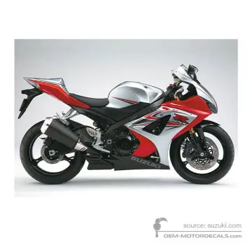Suzuki GSXR1000 2007 - Srebrny - Metallic Mystic Silver / Marble Rakis Red