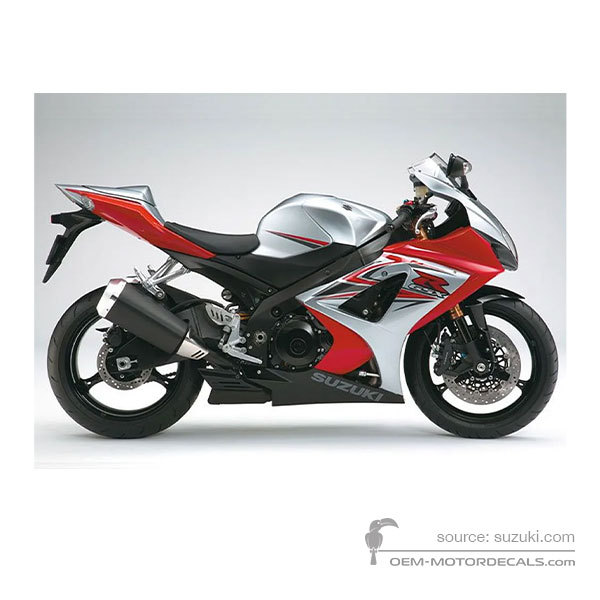 Decals for Suzuki GSXR1000 2007 - Silver • Suzuki OEM Decals