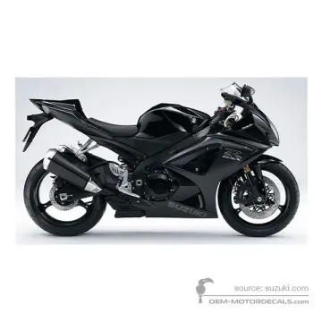 Suzuki GSXR1000 2008 - Czarny - Space Black / Mat Black Metallic No. 2