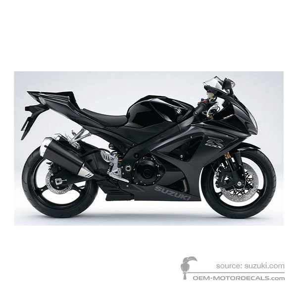 Decals for Suzuki GSXR1000 2008 - Black • Suzuki OEM Decals