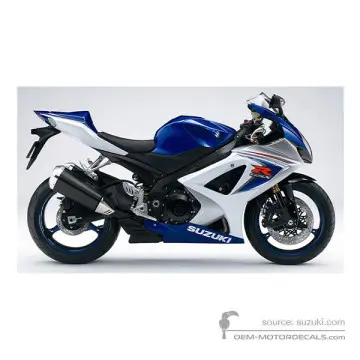 Suzuki GSXR1000 2008 - Blu - Pearl Vigor Blue / Glass Splash White