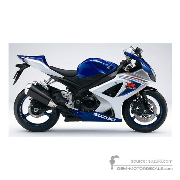 Stickers voor Suzuki GSXR1000 2008 - Blauw • Suzuki OEM Stickers