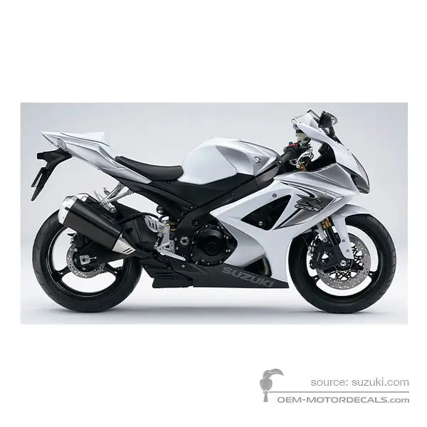 Suzuki GSXR1000 2008 - Weiss - Pearl Splash White / Metallic Mystic Silver