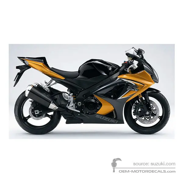 Suzuki GSXR1000 2008 - Gold - Space Black / Pearl Majestic Gold