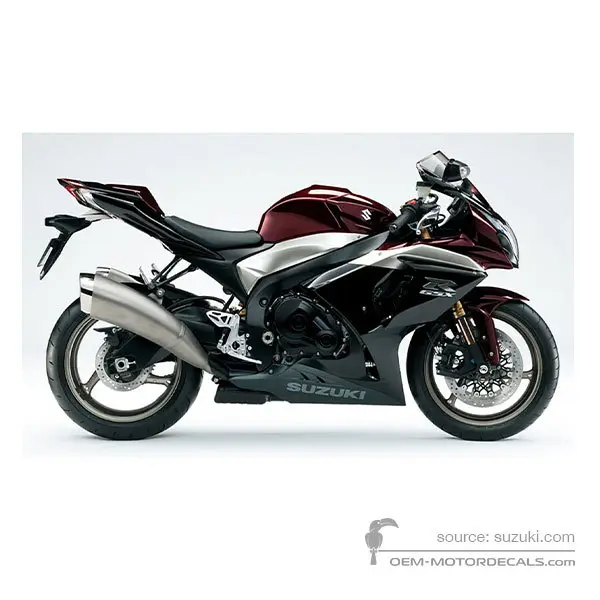 Suzuki GSXR1000 2009 - Rot - Candy Dark Cherry Red / Solid Black