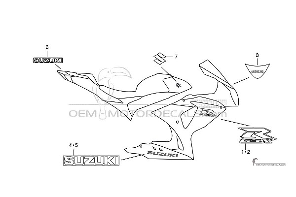 Suzuki GSXR1000 2009 - Blauw Wit