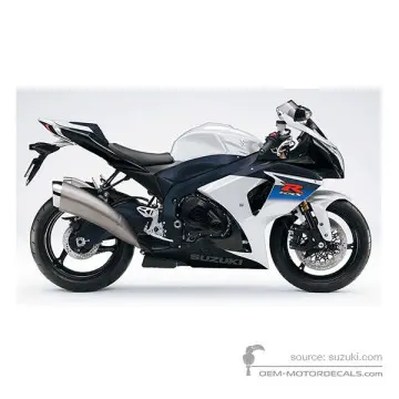 Suzuki GSXR1000 2010 - Bianco - Glass Splash White / Metallic Mat Stellar Blue