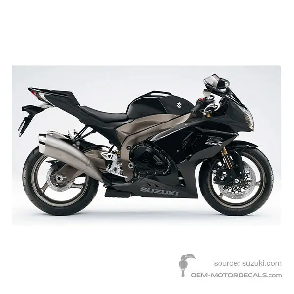 Suzuki GSXR1000 2010 - Schwarz - Solid Black / Metallic Mat Titanium Silver