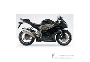 Naklejki do Suzuki GSXR1000 2011 - Czarny • Suzuki Naklejki OEM