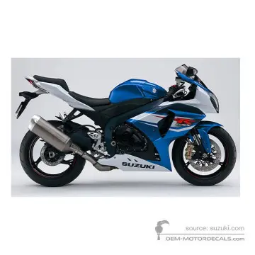 Suzuki GSXR1000 2012 - Niebieski - Metallic Triton Blue / Glass Splash White