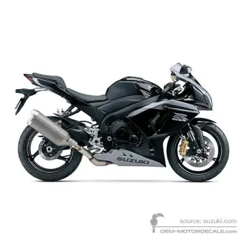 Suzuki GSXR1000 2014 - Czarny - Glass Sparkle Black / Mat Fibroin Gray
