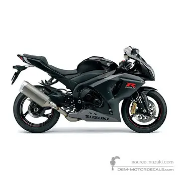 Suzuki GSXR1000 2015 - Czarny - Glass Sparkle Black / Mat Fibroin Gray