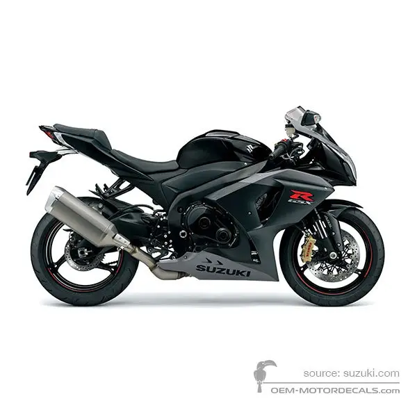 Suzuki GSXR1000 2015 - Schwarz - Glass Sparkle Black / Mat Fibroin Gray