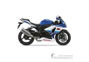 Pegatinas para Suzuki GSXR1000 2016 - Azul Blanco • Suzuki Pegatinas OEM