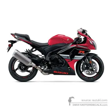Suzuki GSXR1000 2016 - Czerwony - Pearl Mira Red / Glass Sparkle Black
