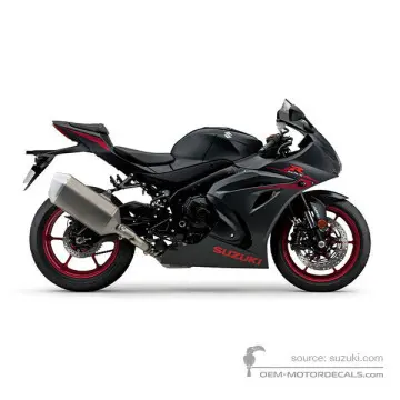 Suzuki GSXR1000 2017 - Czarny - Metallic Matte Black